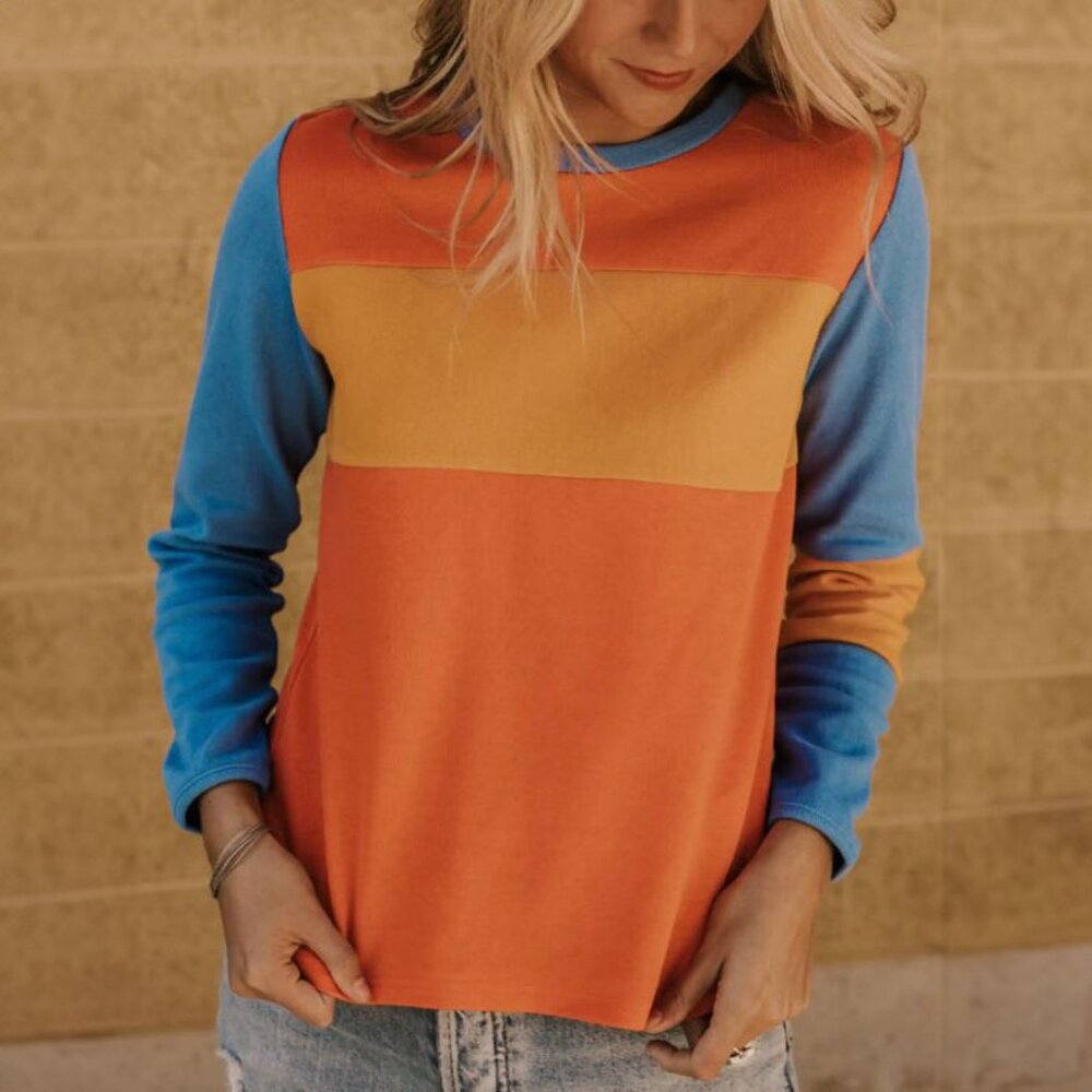 Roolee Size M Babbette Colorblock Pullover